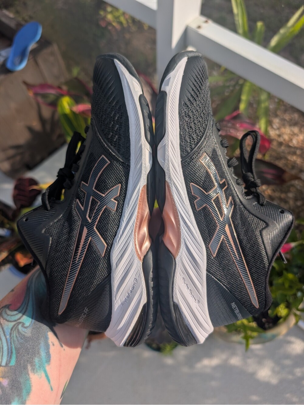 ASICS Netburner Ballistic FF MT 3 Womens Volleyball Shoes Size 7.5 Blk/Rose Gold - Picture 8 of 11